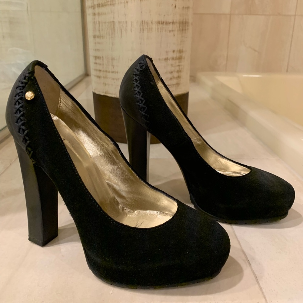 Just Cavalli Black suede pumps